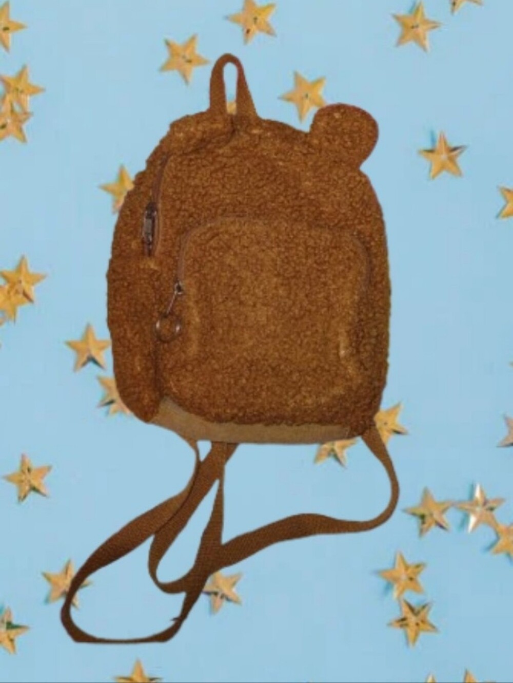 Fuzzy Plush Bear Mini Backpack